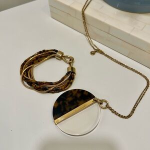 Michael Kors Tortoise Necklace & Bracelet